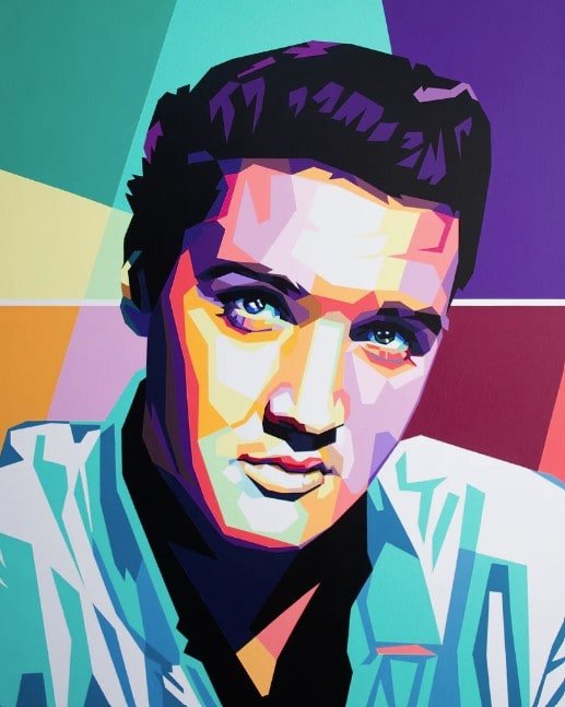 Elvis-themed vintage decor at Belmont's Garage
